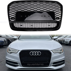 2012-2015 Audi A6/A6 Sline/S6 C7 RS6 Quattro Style calandre en nid d'abeille pare-chocs avant calandre noire