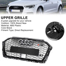 Calandre avant en nid d'abeille de style RS3 de remplacement pour Audi A3 S3 2017-2019 avec calandre noire brillante ACC-4
