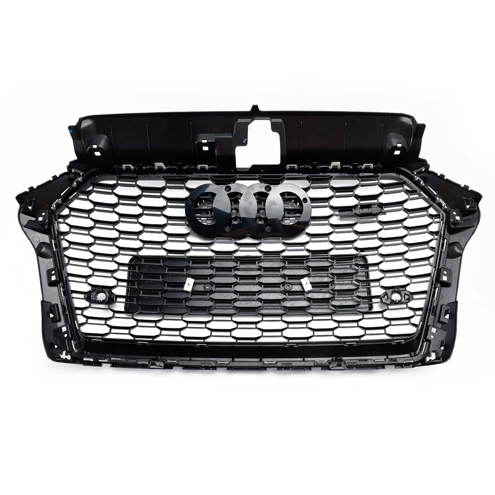 Audi A3 S3 2017-2019 Honeycomb Mesh Front Bumper Grille Replacement Black Grill