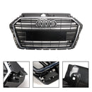 2017-2019 Audi A3 / S3 Front Bumper Horizontal Slat Grill Chrome Grill-5