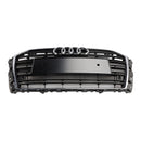 2017-2019 Audi A3 / S3 Front Bumper Horizontal Slat Grill Chrome Grill-12