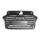 2017-2019 Audi A3 / S3 Front Bumper Horizontal Slat Grill Chrome Grill-11