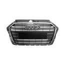 2017-2019 Audi A3 / S3 Front Bumper Horizontal Slat Grill Chrome Grill-10