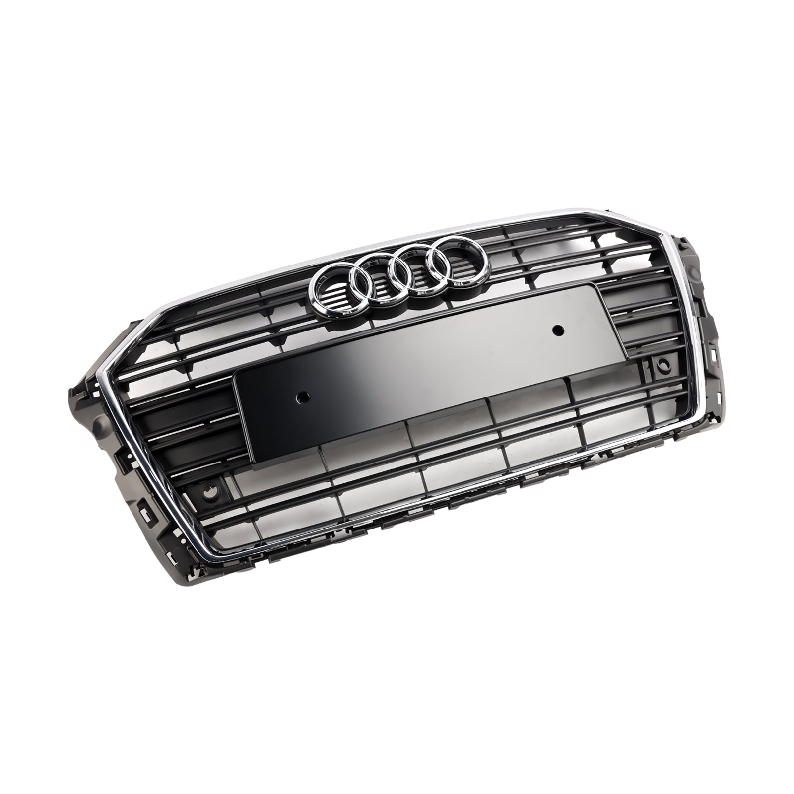 Grille de pare-chocs avant à lamelles horizontales Audi A3 / S3 2017-2019 Grille chromée