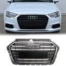 2017-2019 Audi A3 / S3 Front Bumper Horizontal Slat Grill Chrome Grill-1