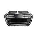 2017-2019 Audi A3 / S3 Front Bumper Horizontal Slat Grill Chrome Grill-14