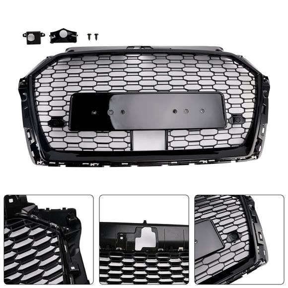 Audi A3 / S3 2017-2019 Honeycomb Mesh Front Bumper Grille Replacement Black Grill