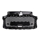 2017-2019 Audi A3 S3 Replacement RS3 Style Honeycomb Front Grill With ACC Gloss Black Grille-9