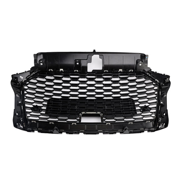 2017-2019 Audi A3 S3 Replacement RS3 Style Honeycomb Front Grill With ACC Gloss Black Grille