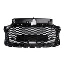 Audi A3 / S3 2017-2019 Honeycomb Mesh Front Bumper Grille Replacement Black Grill-11