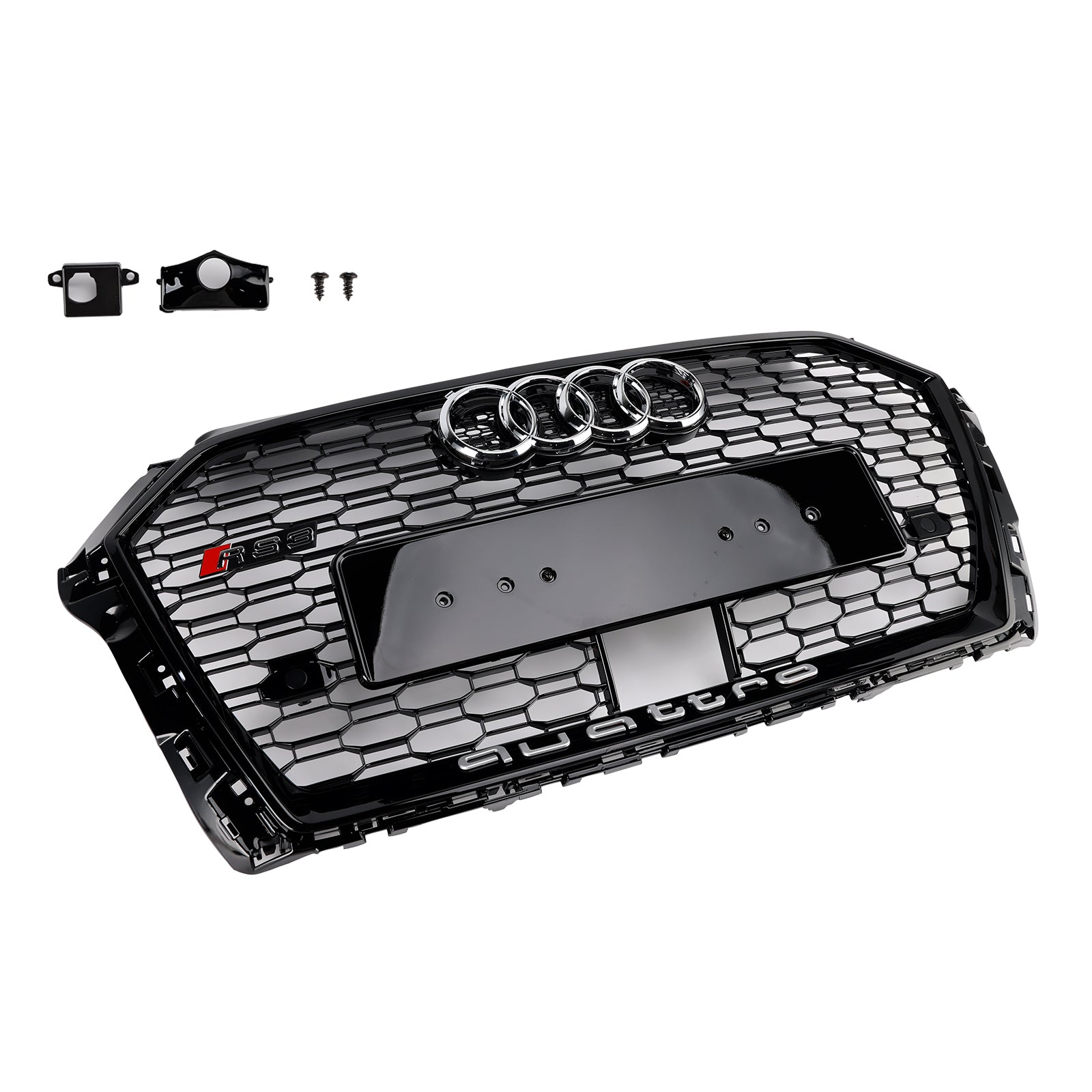Audi A3/S3 2017-2019 Griglia stile RS3 a nido d'ape per paraurti anteriore con foro ACC