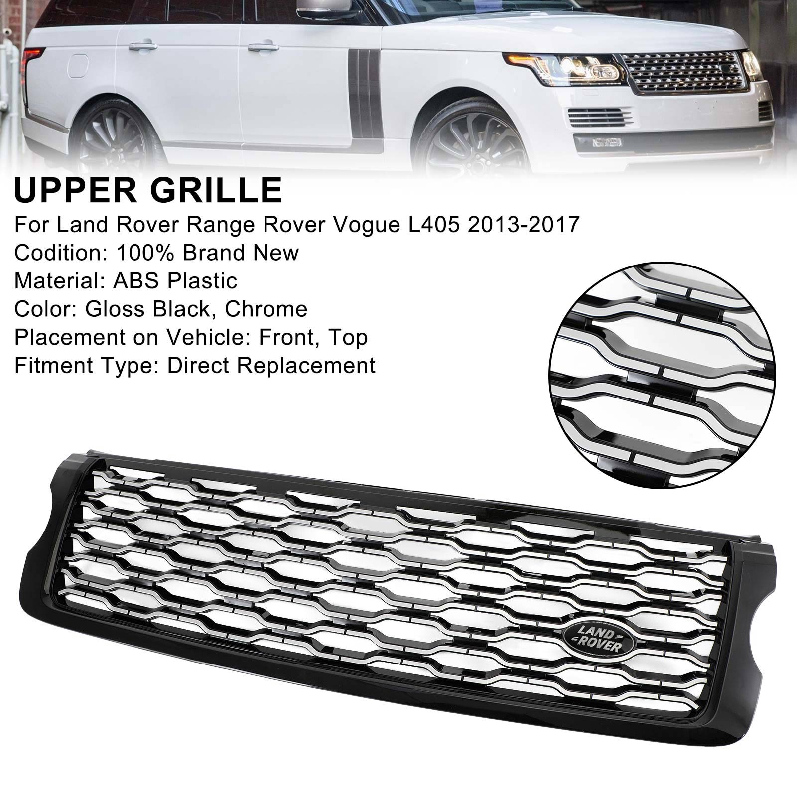 2013-2017 Land Rover Range Rover Vogue L405 Front Bumper Upper Grill