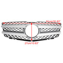 2008-2012 Mercedes Benz Clase GLK X204 GLK350/220/250/300/320 Parrilla de parachoques delantero Parrilla negra plateada-2