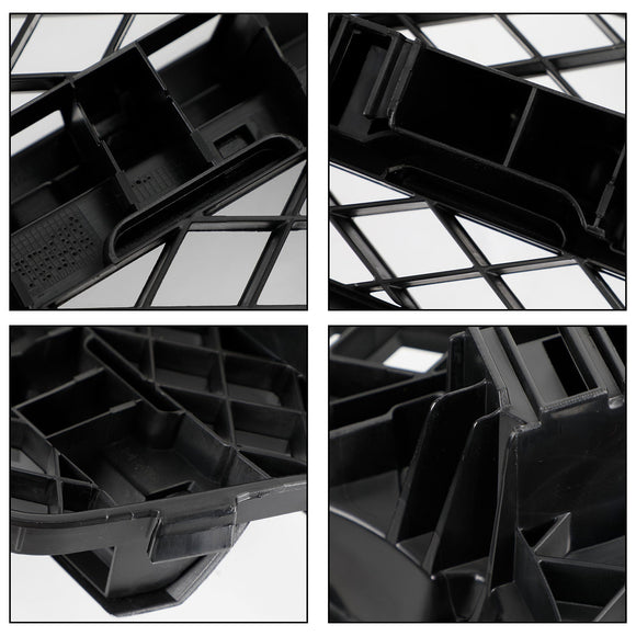 2008-2012 Mercedes Benz Classe GLK X204 GLK350/220/250/300/320 Grille de pare-chocs de capot avant Grille noire argentée