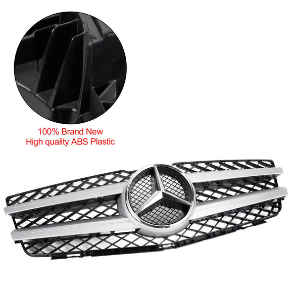 2008-2012 Mercedes Benz Classe GLK X204 GLK350/220/250/300/320 Grille de pare-chocs de capot avant Grille noire argentée