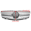 2008-2012 Mercedes Benz Classe GLK X204 GLK350/220/250/300/320 Grille de pare-chocs de capot avant Grille noire argentée-2