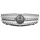 2008-2012 Mercedes Benz Classe GLK X204 GLK350/220/250/300/320 Grille de pare-chocs de capot avant Grille noire argentée-9