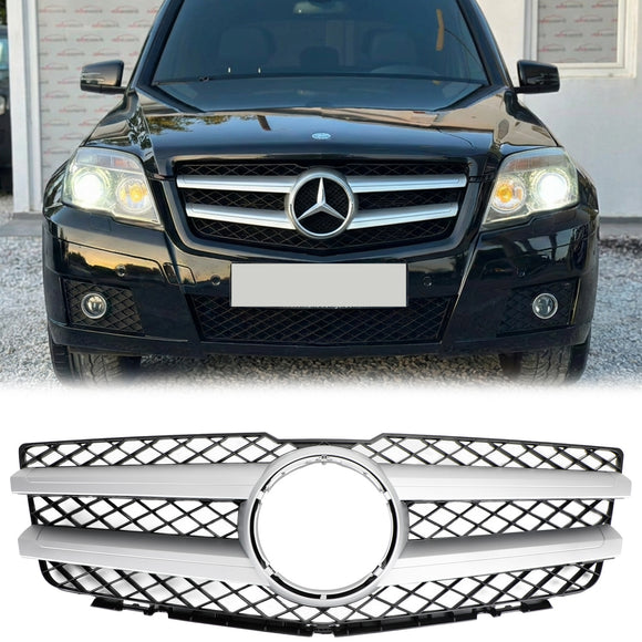 Mercedes Benz GLK-Klasse 2008-2012 X204 Zwart Chrome Grille Voorbumper Vervanging Grill