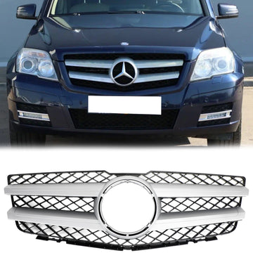 2008-2012 Mercedes Benz GLK-Class X204 GLK350/220/250/300/320 Front Hood Bumper Grill Black Silver Grille