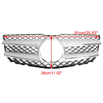 Mercedes-Benz GLK-Klasse 2013 2014 2015 X204 Frontgrill Lufteinlass Kühler Stoßstange Chrom Silber Grill mit Stern-Emblem - 0