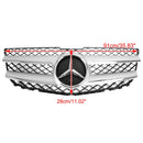 Griglia paraurti anteriore per cofano Mercedes-Benz Classe GLK GLK250/300/350 2013-2015 Griglia cromata argento nera-3