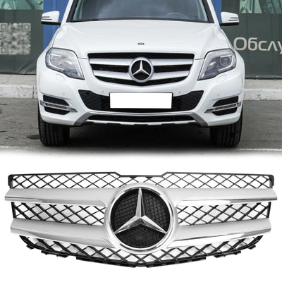 2013-2015 Mercedes-Benz GLK-Class GLK250/300/350 Front Hood Bumper Grill Chrome Silver Black Grille