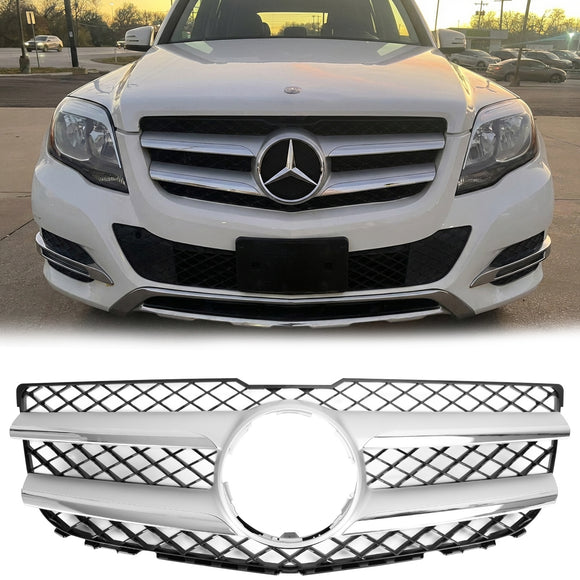 Mercedes-Benz GLK-Class X204 2013-2015 Chrome Front Grill Upper Bumper Replacement Grille