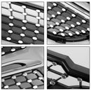 Griglia paraurti anteriore per cofano Mercedes-Benz Classe GLK GLK250/300/350 2013-2015 Griglia cromata argento nera-13