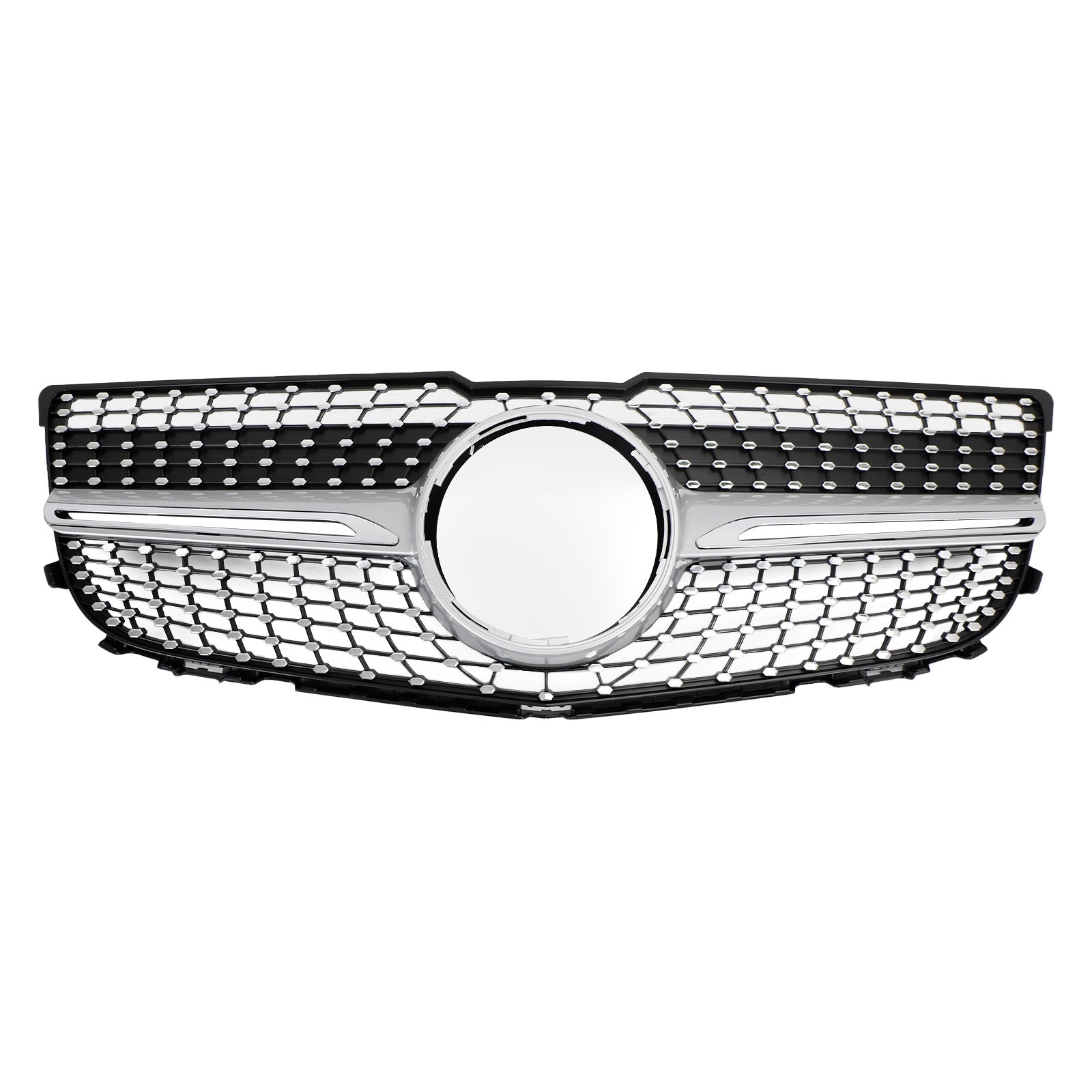 Mercedes-Benz GLK-Class X204 2013-2015 Chrome Front Grill Upper Bumper Replacement W/ Star Emblem Grille