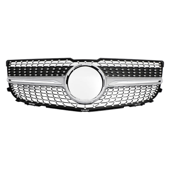 Griglia paraurti anteriore per cofano Mercedes-Benz Classe GLK GLK250/300/350 2013-2015 Griglia cromata argento nera
