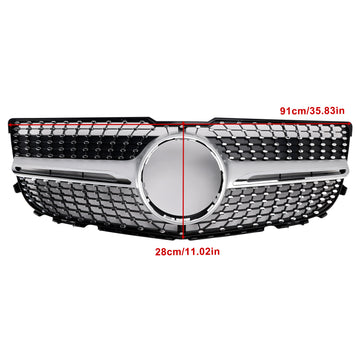 Mercedes Benz 2013-2015 X204 Classe GLK GLK250/300/350 Griglia paraurti anteriore Griglia diamantata - 0
