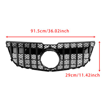 Mercedes Benz GLK250/300/350 X204 2013-2015 Black Front Grill Upper Bumper GT Style Grille - 0
