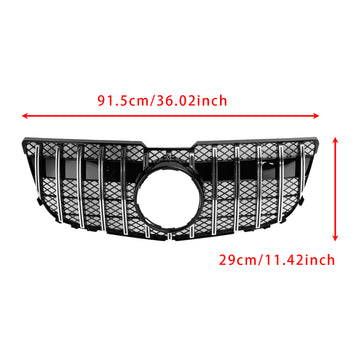 Mercedes Benz GLK Class 2013-2015 X204 Front Grille GT Style Chrome Trim Upper Bumper Grill - 0