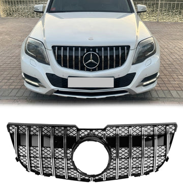 Mercedes Benz GLK Class 2013-2015 X204 Front Grille GT Style Chrome Trim Upper Bumper Grill