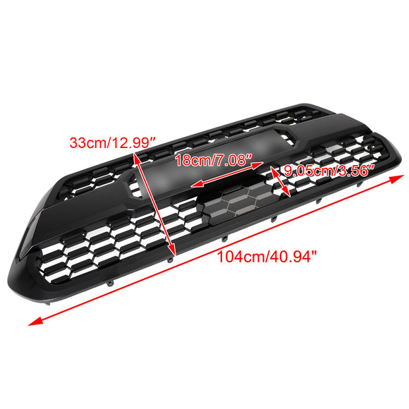 Toyota Tacoma 3rd Gen Front Grille 2016-2023 Honeycomb Bumper Black Grille With Letter