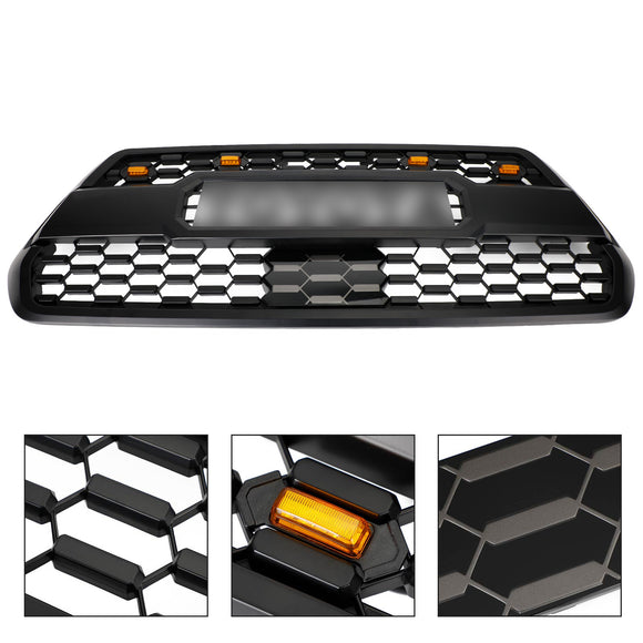 2016–2023 Toyota Tacoma TRD PRO Style Grill Frontstoßstange Ersatz-Grill-Set in Schwarz mit LED-Licht
