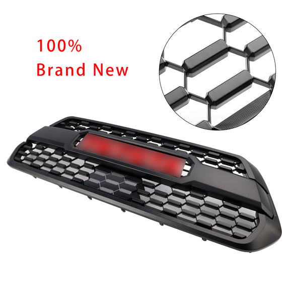 Toyota Tacoma 3rd Gen 2016-2023 Grille W/ Red Letter TRD PRO Style Grill + Sensor Cover