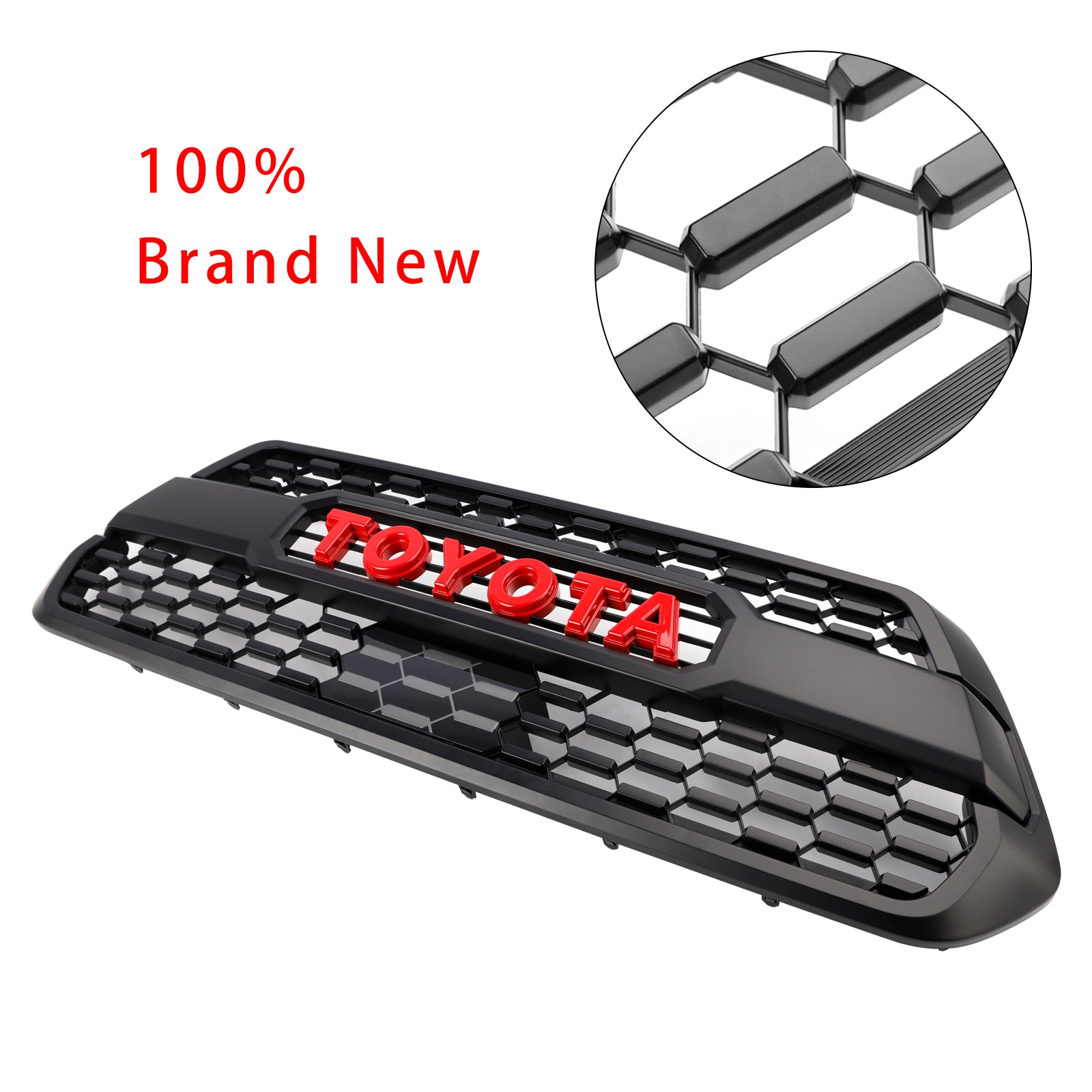Toyota Tacoma 3rd Gen 2016-2023 Grille W/ Red Letter TRD PRO Style Grill + Sensor Cover