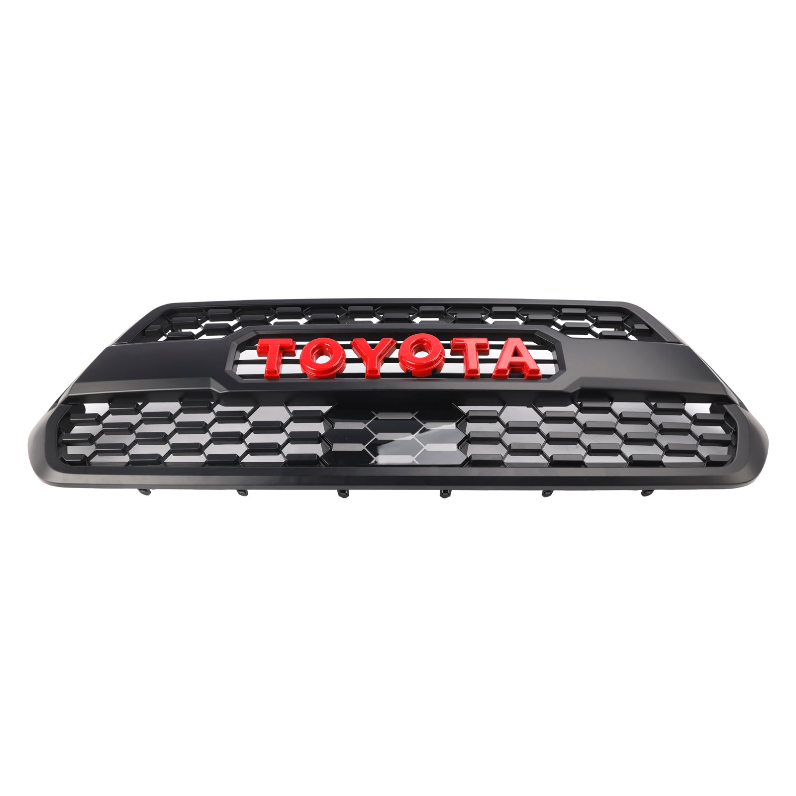 Toyota Tacoma 3rd Gen 2016-2023 Grille W/ Red Letter TRD PRO Style Grill + Sensor Cover