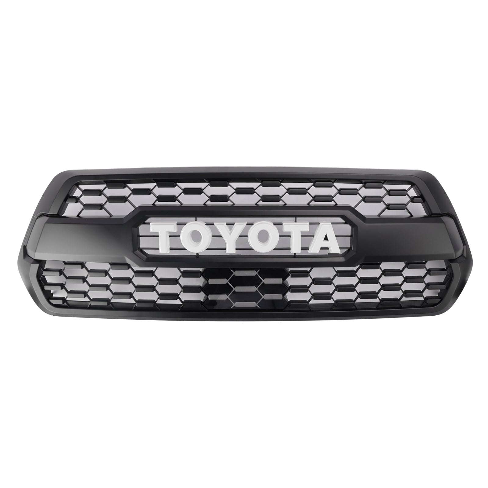 Toyota Tacoma 2016-2023 Front Grill TRD PRO Front Bumper Matte Black Grille Kit WIth LED Light & Letter + Sensor Cover