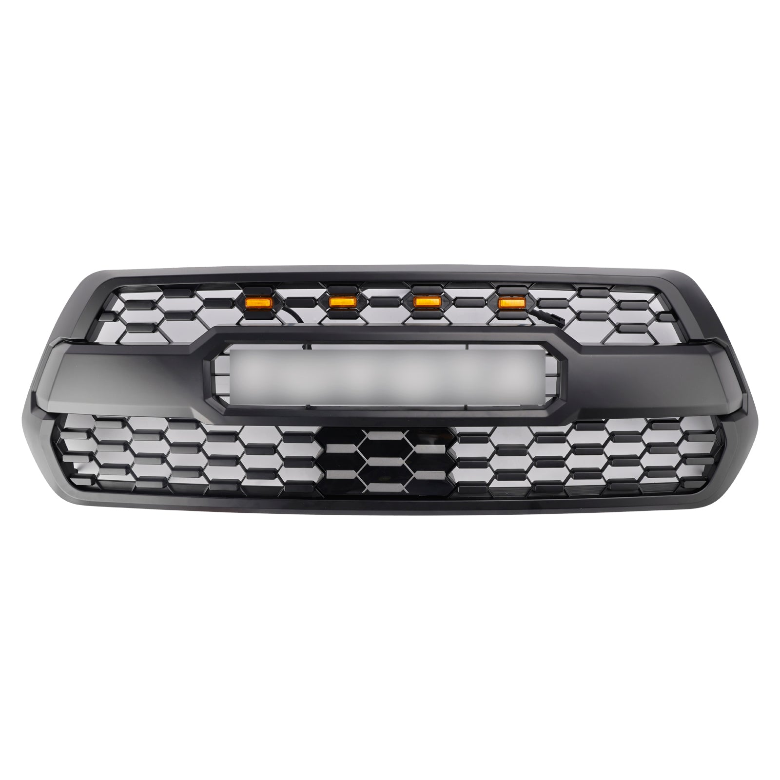 TRD Pro Style Grill per Toyota Tacoma 2016-2023 Grille White Letter + 4 LED AMBER LED + Copertina del sensore