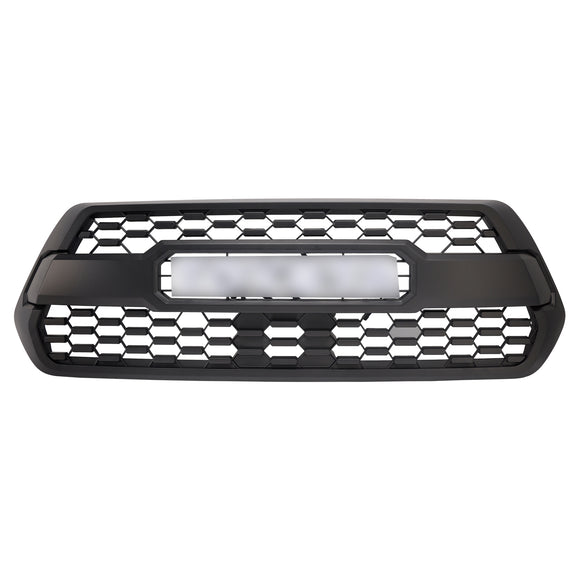 2016–2023 Toyota Tacoma TRD PRO Style Frontgrill mit RGB-Farb-LED-Leuchtbuchstaben, Ersatz-Oberstoßstangengrill