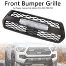 Toyota Tacoma 2016-2023 TRD PRO Style Grille Front Bumper Grill With RGB Color LED Light UP Letter & Sensor Cover-3