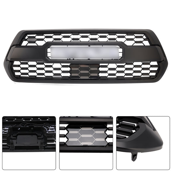 Toyota Tacoma 2016-2023 TRD PRO Style Grille Front Bumper Grill With RGB Color LED Light UP Letter & Sensor Cover