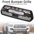 Trd Pro Grill With RGB Color LED Light UP Letter For 2016-2023 Toyota Tacoma Front Bumper Grille W/ LED & Sensor Cover-3