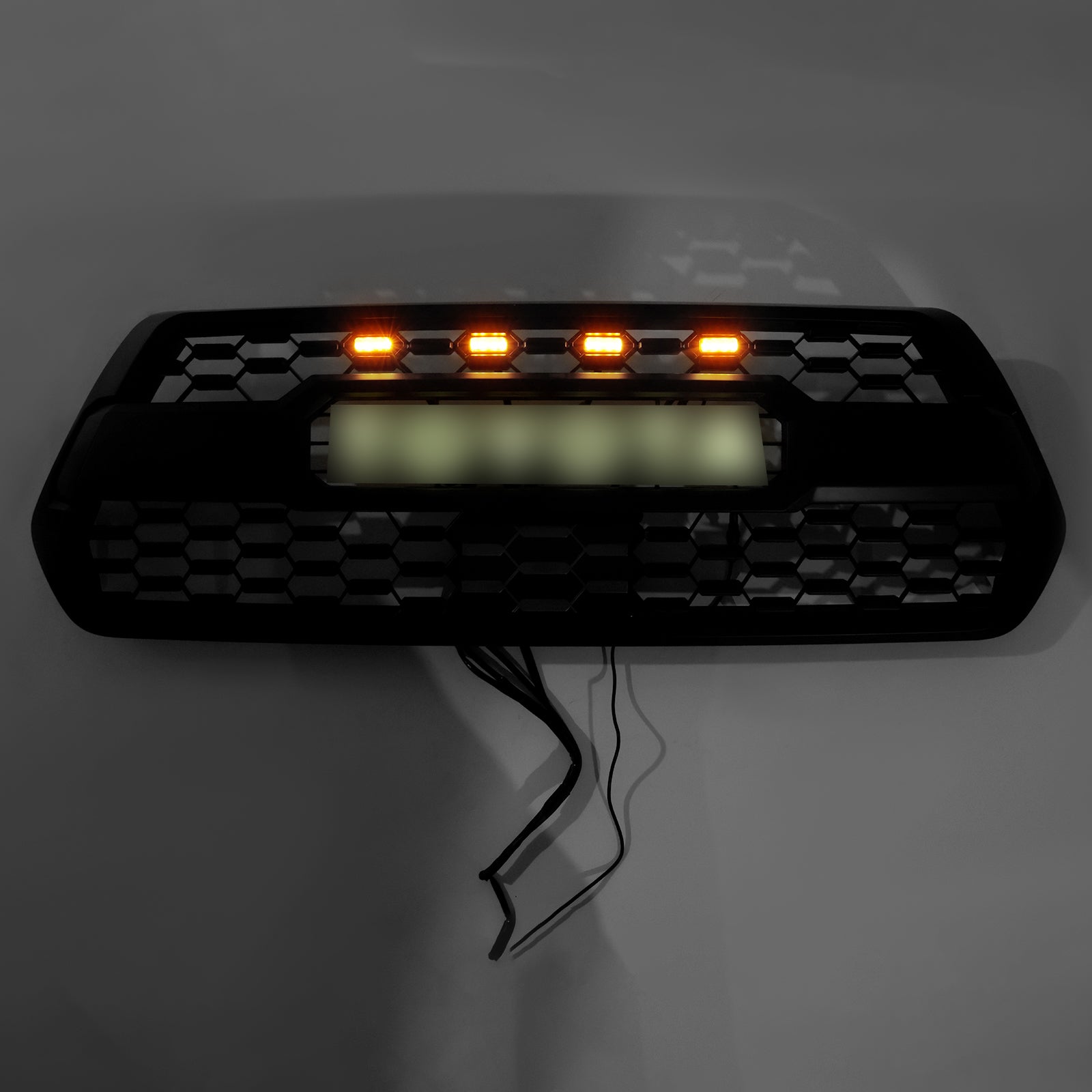 Trd Pro Grill With RGB Color LED Light UP Letter For 2016-2023 Toyota Tacoma Front Bumper Grille W/ LED & Sensor Cover