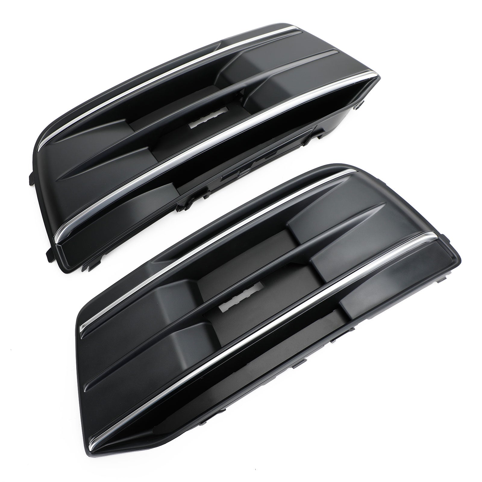 Audi Q5 2018-2021 FY 2PCS Front Bumper Lower Cover Grill Honeycomb Mesh Black Fog Light Grille