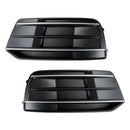 Audi Q5 Standardversion 2018–2021, 2 Stück, Schwarz/Chrom, Frontstoßstangenabdeckung, Gitter-Lünetteneinsatz, generisch-1