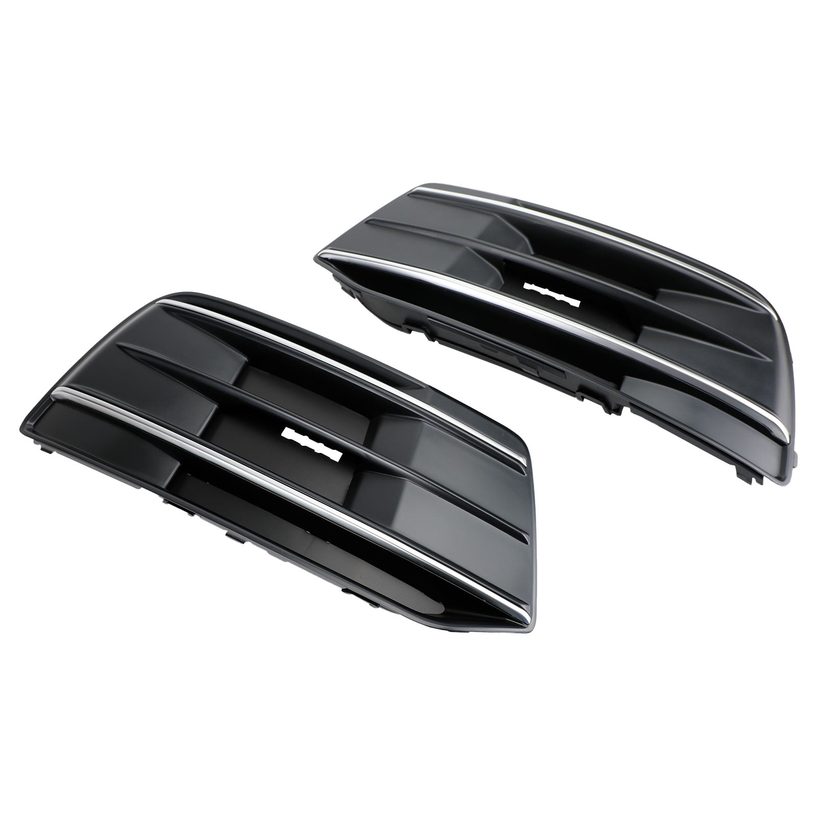 Audi Q5 2018-2021 FY 2PCS Front Bumper Lower Cover Grill Honeycomb Mesh Black Fog Light Grille