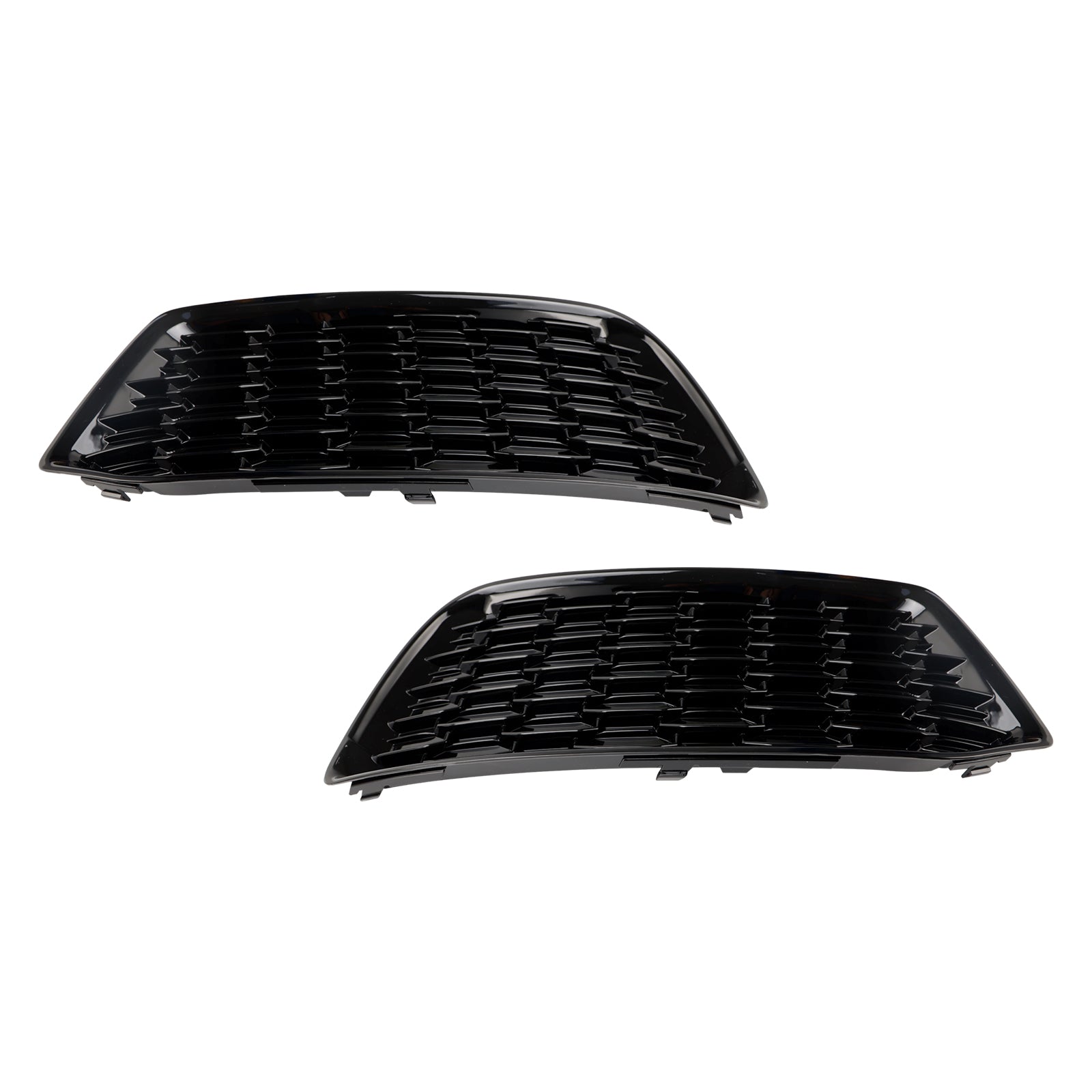 Audi Q5 2018-2021 FY 2PCS Front Bumper Lower Cover Grill Honeycomb Mesh Black Fog Light Grille